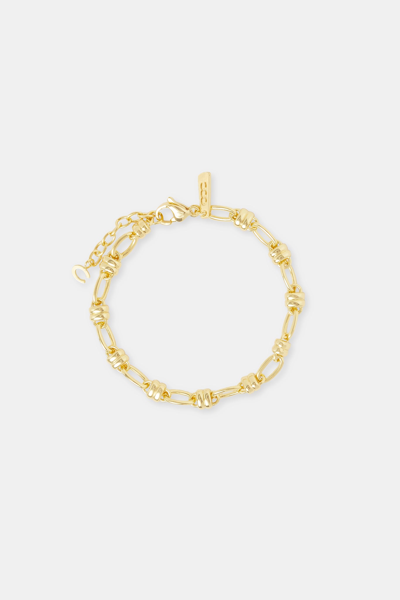 Poliertes, abgerundetes Armband – 6 mm – Gold